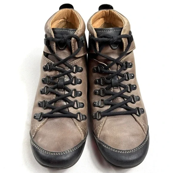 Pikolinos Brown Leather Lace Up Ankle Boots Women's Size 39 Casual Comfort - Picture 2 of 7